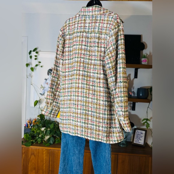 Joelle Tweed Oversized Blazer Jacket – Plaid Multicolor – Size L – Like New - Picture 12 of 12